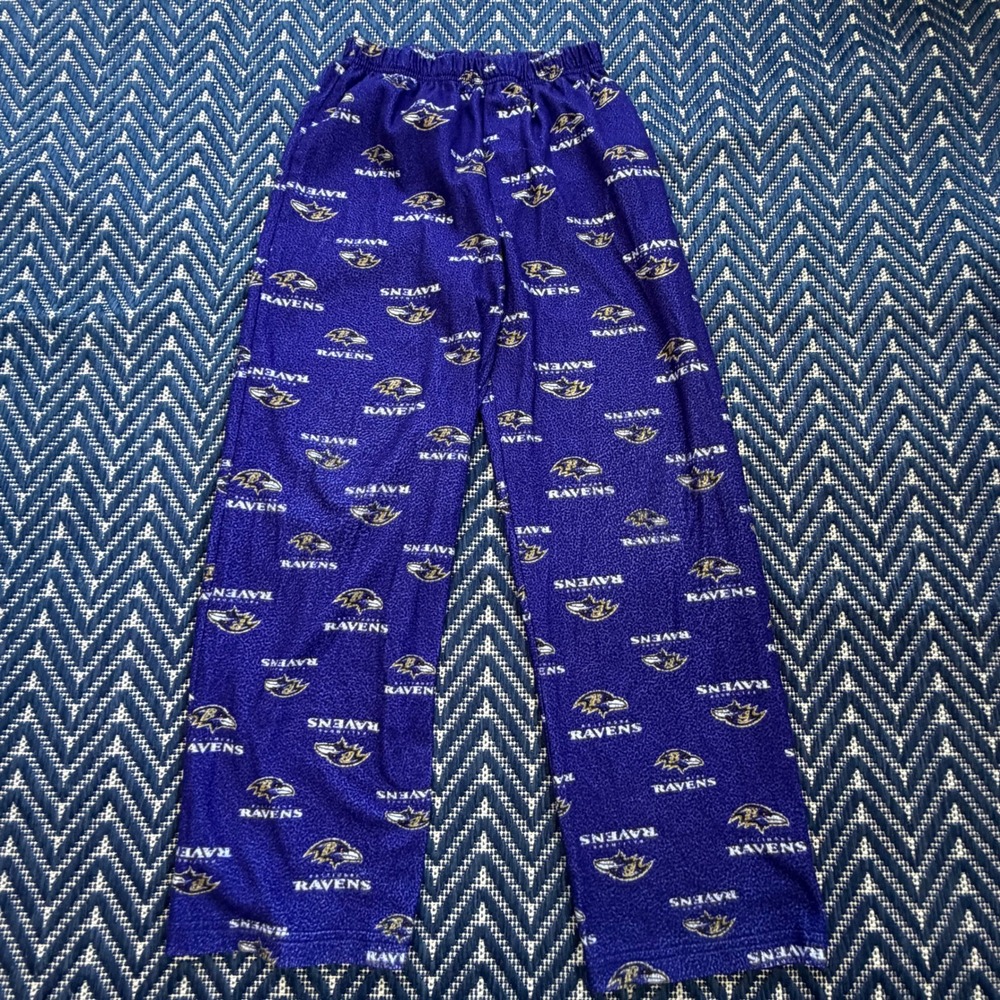NFL Ravens Pajama Pants Kids M 10/12 Purple